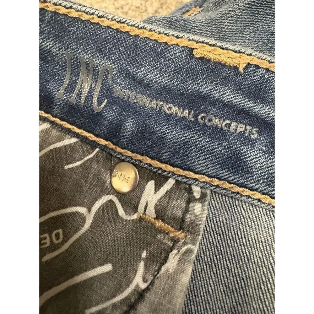 Inc. Denim straight leg regular fit crop jeans size 12.